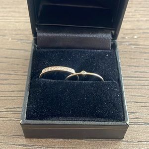 2 Zoe Chicco stackable diamond rings